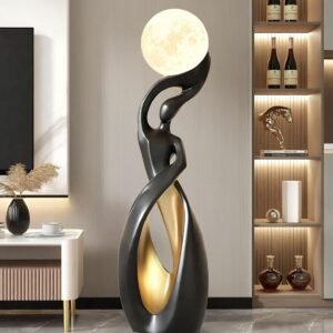 Bofea-Modern Minimalist Floor Lamp,Creative Nordic Living Room Bedside Bedroom with 3D Moon Tall Lights